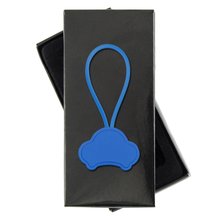 Llavero de aluminio en forma de coche Azul