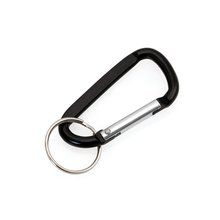 Llavero de aluminio con forma de mosquetón ideal para grabado Neg