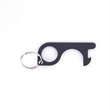 Llavero anti-contacto de aluminio Negro