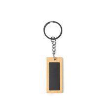 Llavero de bambú y acero Rectangular Talla Única Adulto