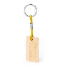 Llavero de bambú con cordón de colores Ama