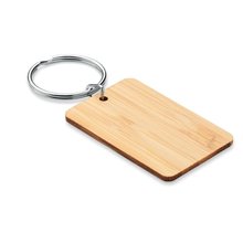 Llavero de Bambú Rectangular Madera