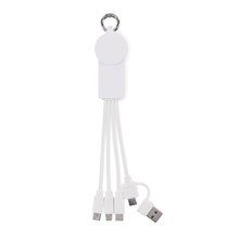 Llavero con Cable de carga Blanco