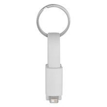 Llavero Cable Cargador 2 en 1 Blanco