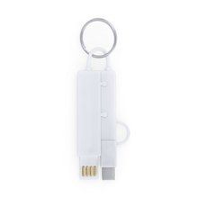 Llavero cargador 3 en 1 Blanco