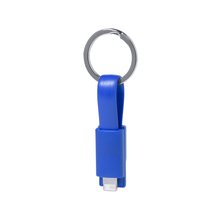Llavero Cargador MicroUSB/Lightning Azul
