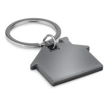 Llavero de casa en acero inox. Negro