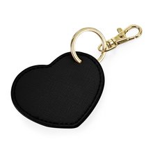 Llavero corazón polipiel Black