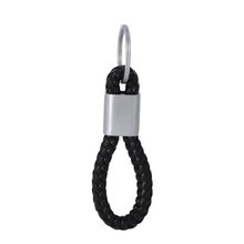 Llavero con cordón de PU trenzada Neg