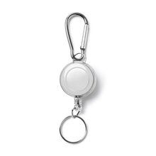 Llavero extensible con mosquetón Blanco