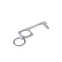 Llavero higiénico anti-contacto de acero inox.