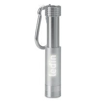 Llavero linterna aluminio para grabado láser logo iluminado Plata