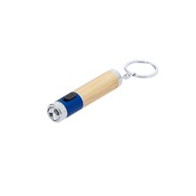 Llavero Linterna LED Bambú y ABS Azul