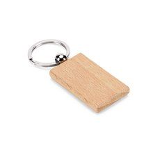 Llavero de madera de haya con anilla Natural