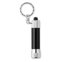 Llavero con mini linterna Negro