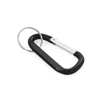 Llavero Mosquetón de Aluminio Negro