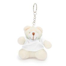 Llavero osito de peluche Blanco TALLA ÚNICA ADULTO