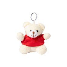 Llavero osito de peluche con camiseta Roj