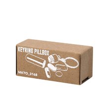 Llavero pastillero discreto de aluminio