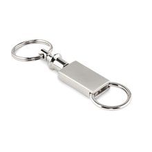 Llavero Zinc Desmontable 2 en 1 Plata Mate