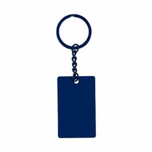 Llavero de acero con acabado gomoso Azul