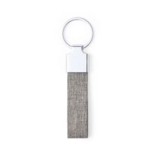 Llavero Elegante con Cinta RPET Gri