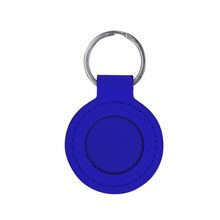 Llavero metálico con costuras a juego Azul
