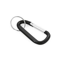 Llavero Mosquetón de Aluminio Negro