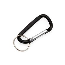 Llavero de aluminio con forma de mosquetón ideal para grabado Neg