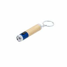 Llavero Linterna LED Bambú y ABS Azul