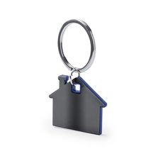 Llavero casita en acero inox Azul