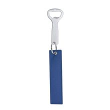Llavero con cinta y abridor de aluminio reciclado Azul