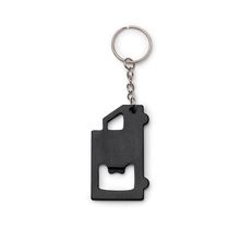 Llavero abridor de aluminio con forma de camión Negro