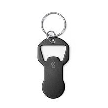 Llavero abridor aluminio con moneda carro Negro