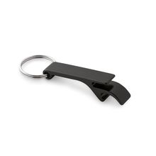 Llavero con abridor de chapas en aluminio Negro