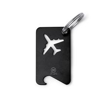 Llavero abridor forma avión Negro