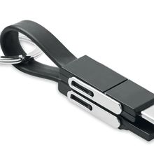 Llavero Cable de Carga 4 en 1 Negro
