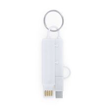 Llavero cargador 3 en 1 Blanco
