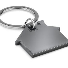 Llavero de casa en acero inox. Negro