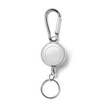 Llavero extensible con mosquetón Blanco