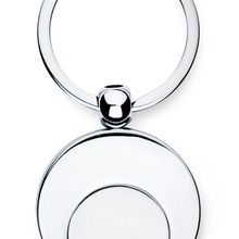 Llavero de metal con moneda para carro Plata Brillo
