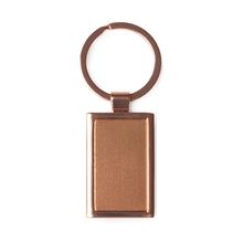 Llavero metálico en cobre Rectangular