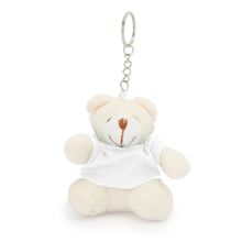 Llavero osito de peluche Blanco
