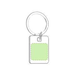 Llavero publicitario con plaqueta bicolor | Cara A | 25 x 25