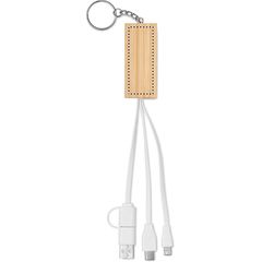 Llavero soporte móvil y cables de carga | Abajo | 20 x 55