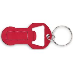 Llavero abrebotellas con moneda carro de compra | Lado 1 | 25 x 10