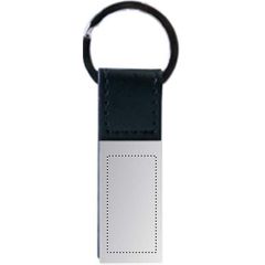 Llavero de metal con cinta de polipiel | Trasero | 15 x 30