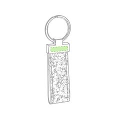 Llavero ecológico de corcho y metal | En la parte metálica cara A | 20 x 5