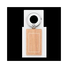 Llavero de madera de haya con anilla | Delantera | 20 x 35