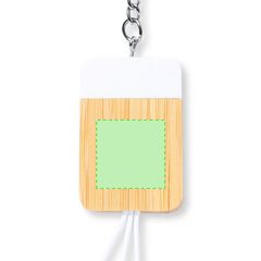 Llavero Cargador Bambú y Mármol | Cara 1 | 20 x 20